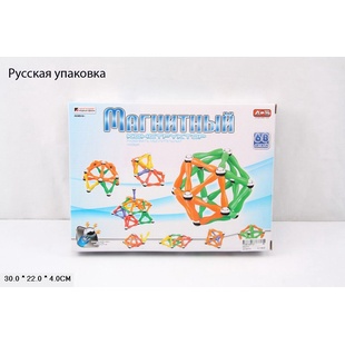 
                                                                                                                 Конструктор магнітний Ao Qun Shen Toys 68 деталей